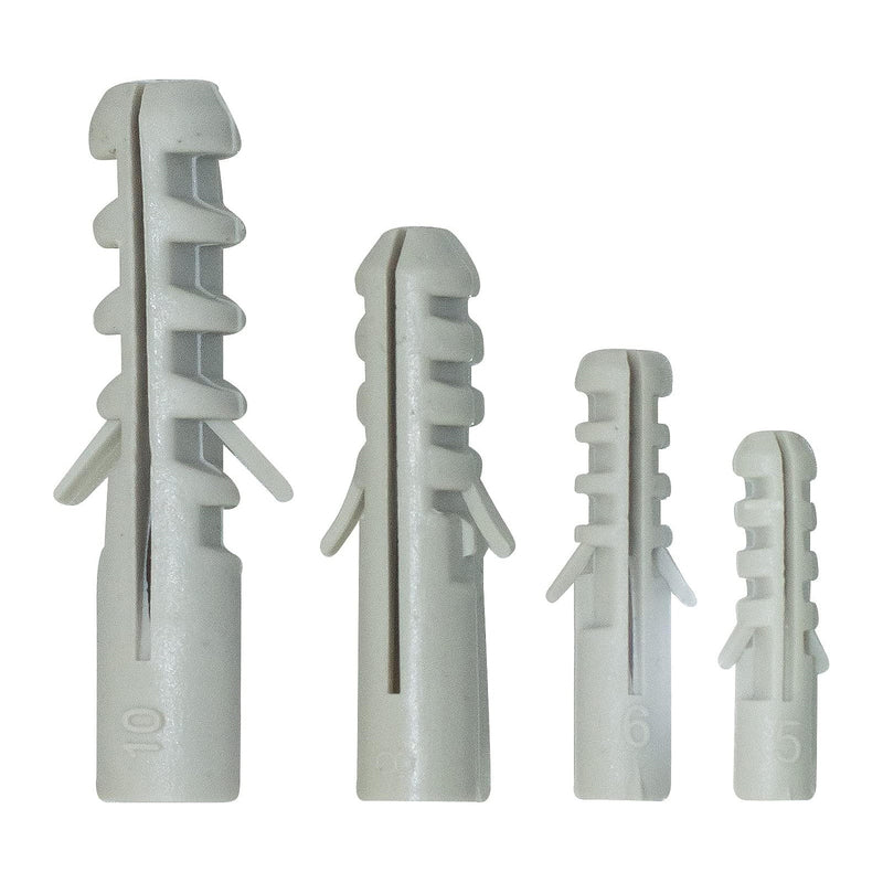 Wall Plug Kit 500pc Assorted Rawl Plugs Screw Fixings Concrete Anchor 5 6 8 10mm