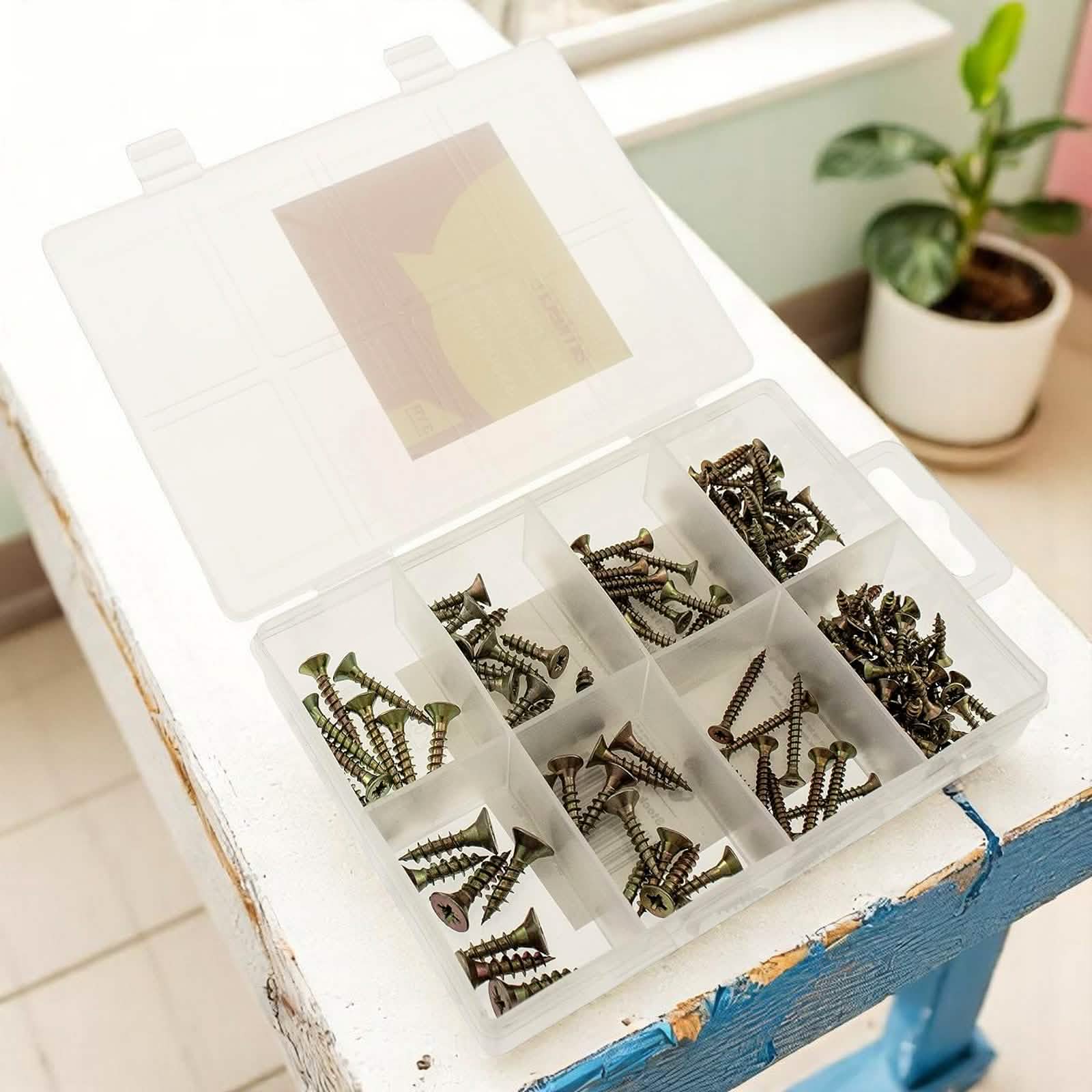 Amtech 149pc Wood Screws Assortment | Pozi Countersunk Woodscrews & Storage Case