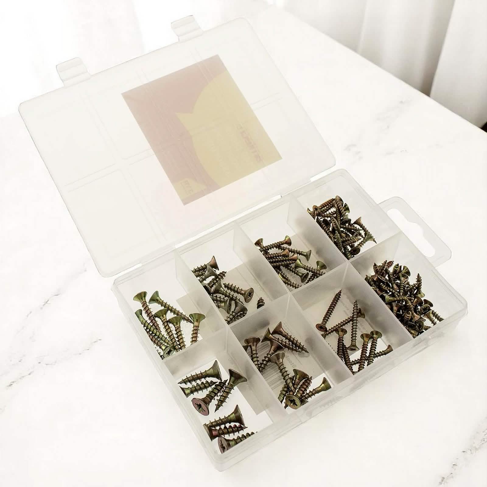 Amtech 149pc Wood Screws Assortment | Pozi Countersunk Woodscrews & Storage Case