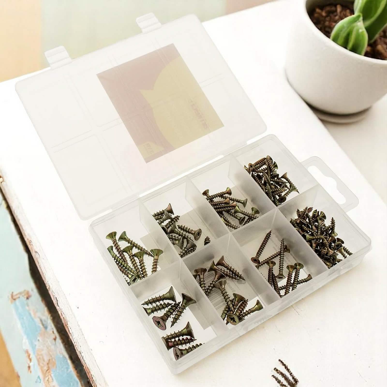 Amtech 149pc Wood Screws Assortment | Pozi Countersunk Woodscrews & Storage Case