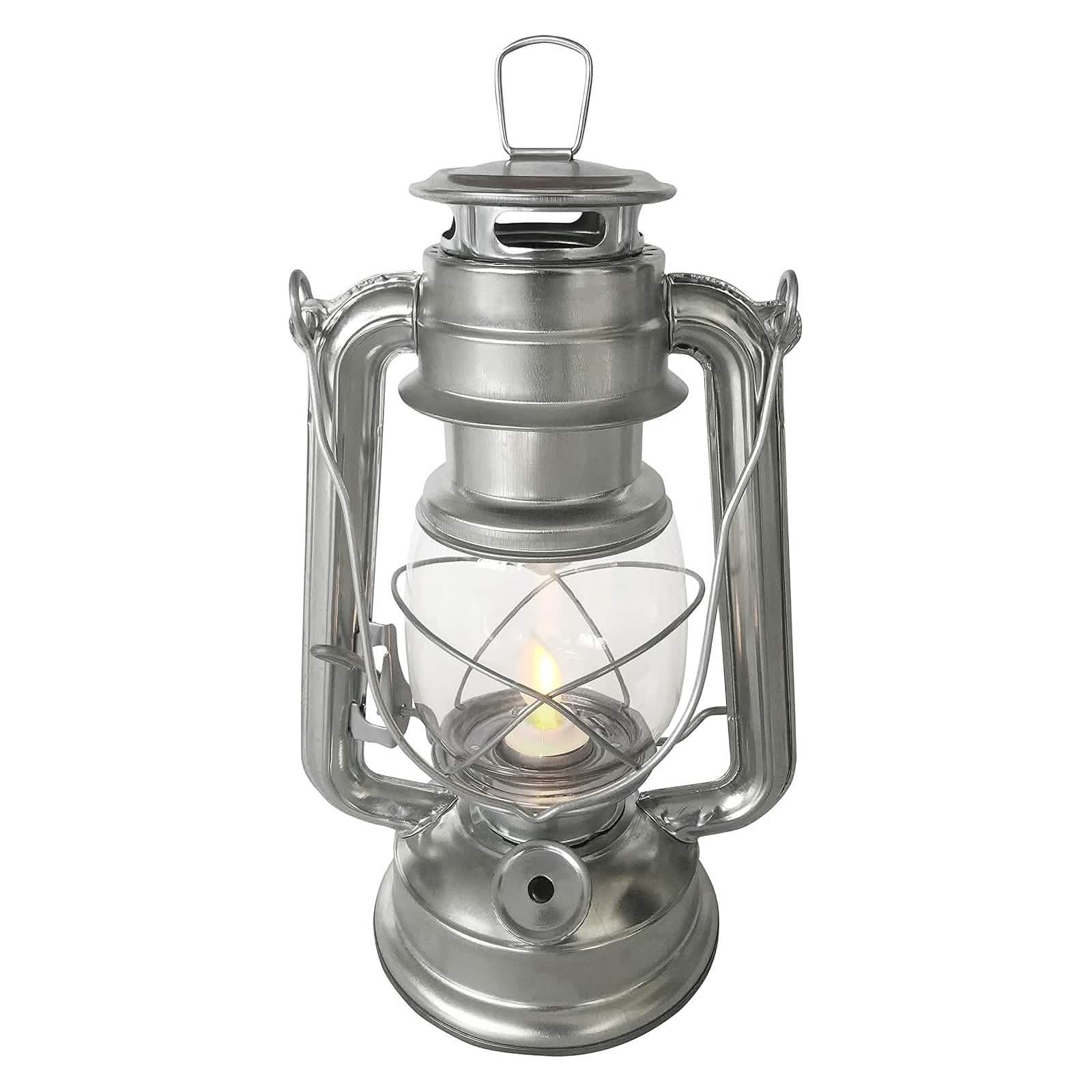 Amtech LED Hurricane Lantern Flickering Flame Effect Storm Lamp Tent Light | Batteries Included