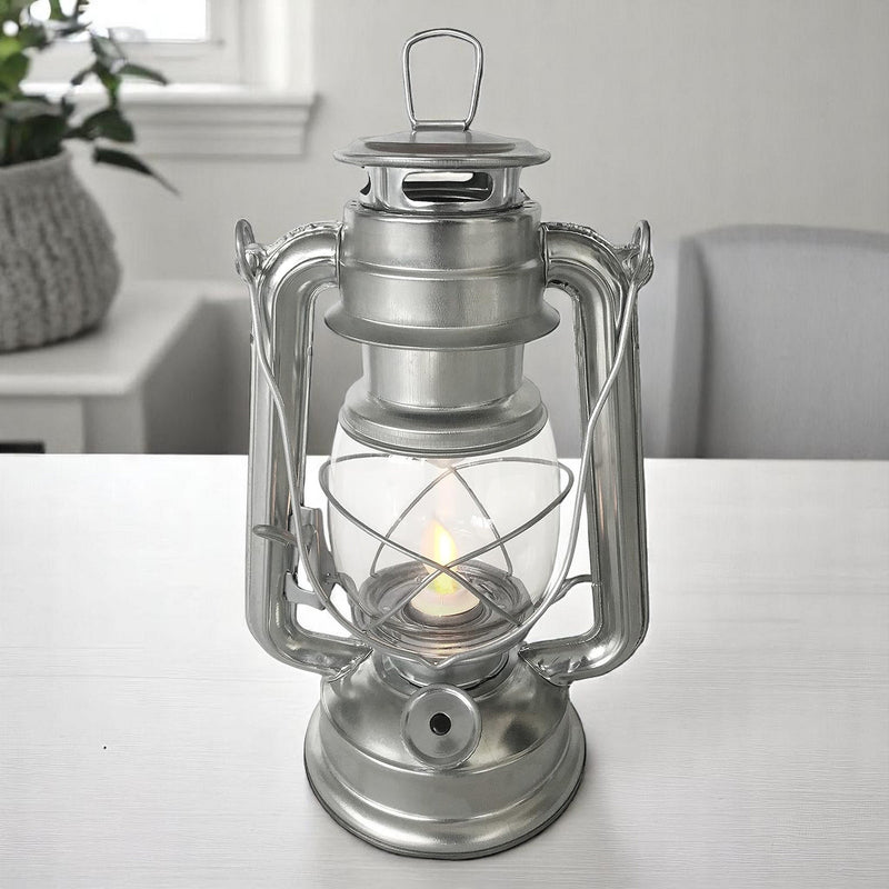 Amtech LED Hurricane Lantern Flickering Flame Effect Storm Lamp Tent Light | Batteries Included
