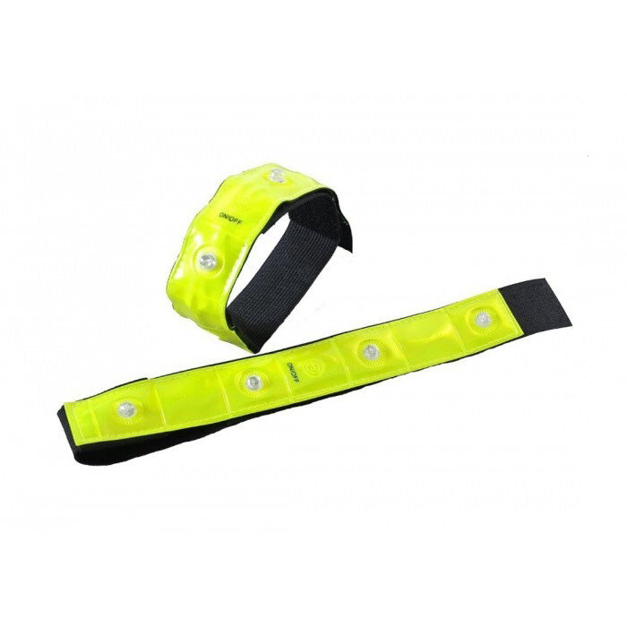 0.9m Bike Chain with Combination Lock Padlock plus Cycle Lights & 2pc Hi Vis LED Armbands