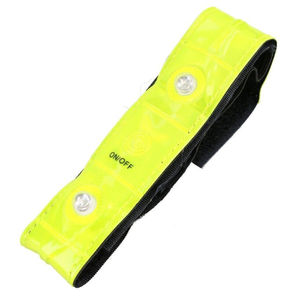 0.9m Bike Chain with Combination Lock Padlock plus Cycle Lights & 2pc Hi Vis LED Armbands