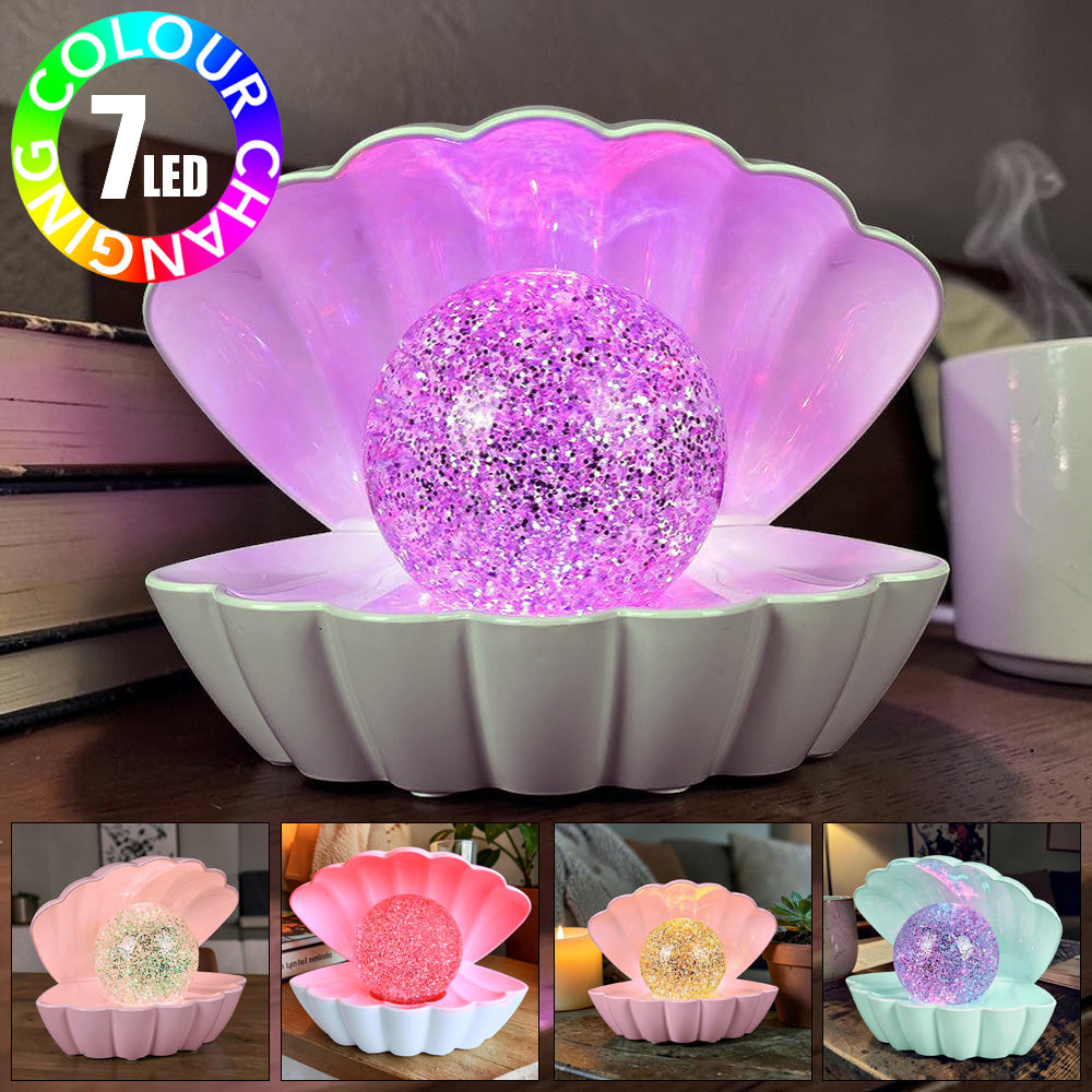 Glitter Pearl Seashell Colour Changing LED Mood Light