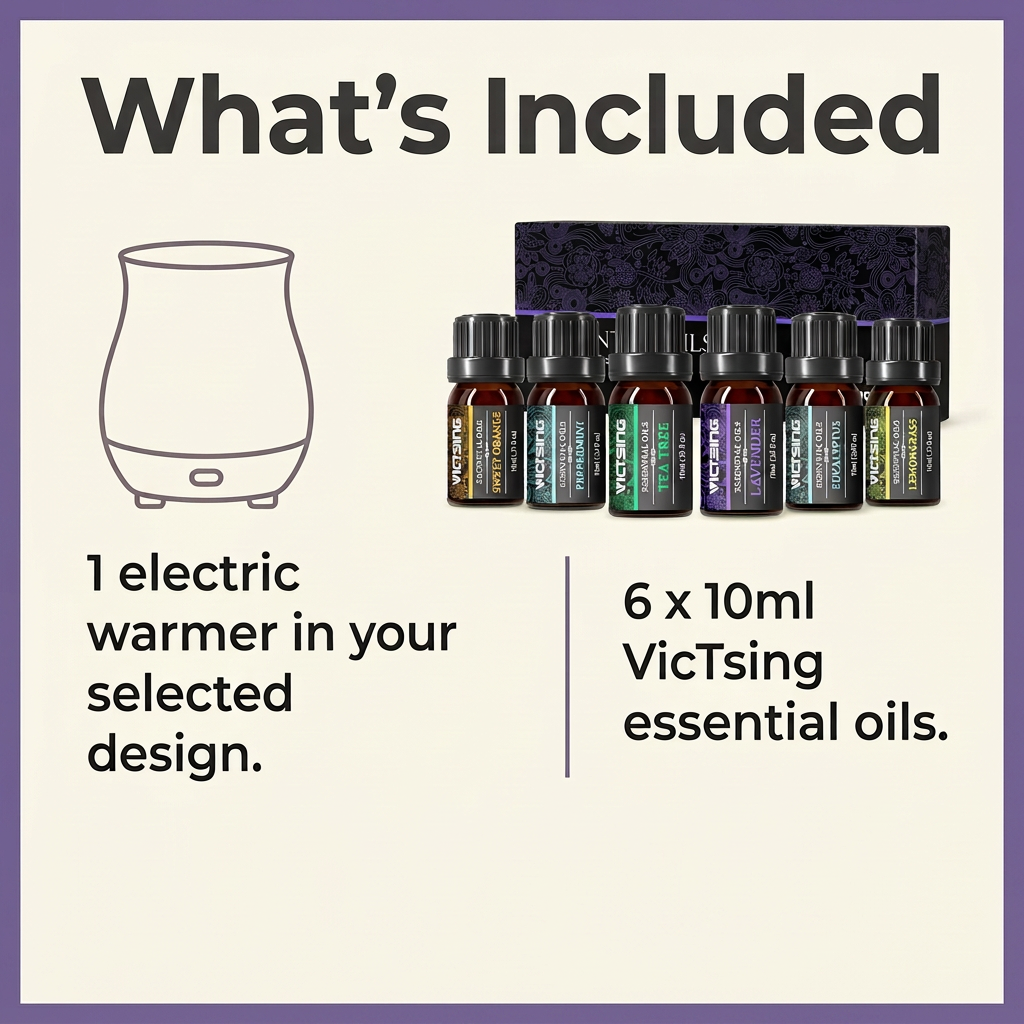 Bundle contents for electric warmer and essential oil bundle