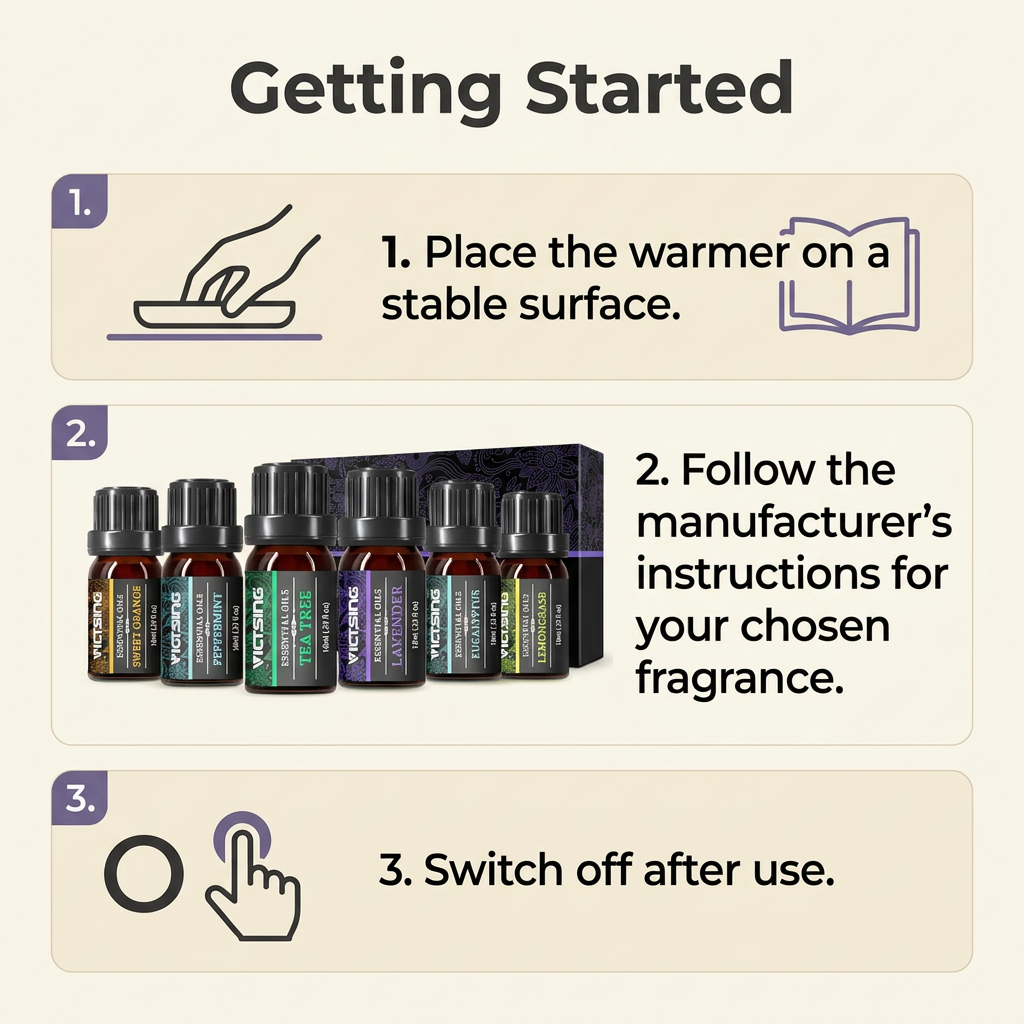Getting started for electric warmer and essential oil bundle