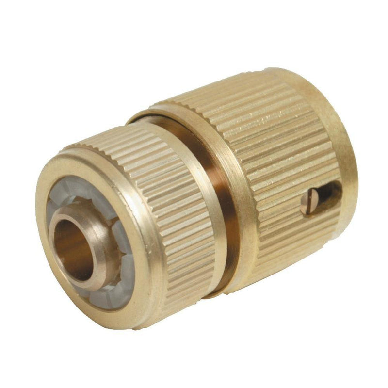 Silverline 1/2" FEMALE QUICK CONNECTOR AUTO STOP BRASS 196506