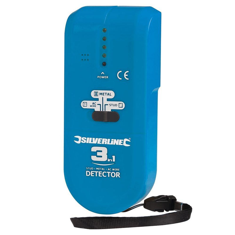 Silverline 1 X 9V (PP3) 3-IN-1 DETECTOR COMPACT 477936