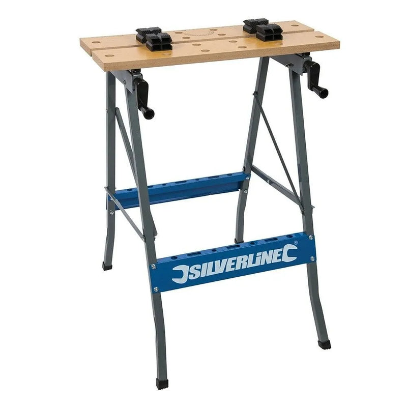 Silverline 100KG PORTABLE FOLDING WORK BENCH TB01 - LIFETIME WARRANTY