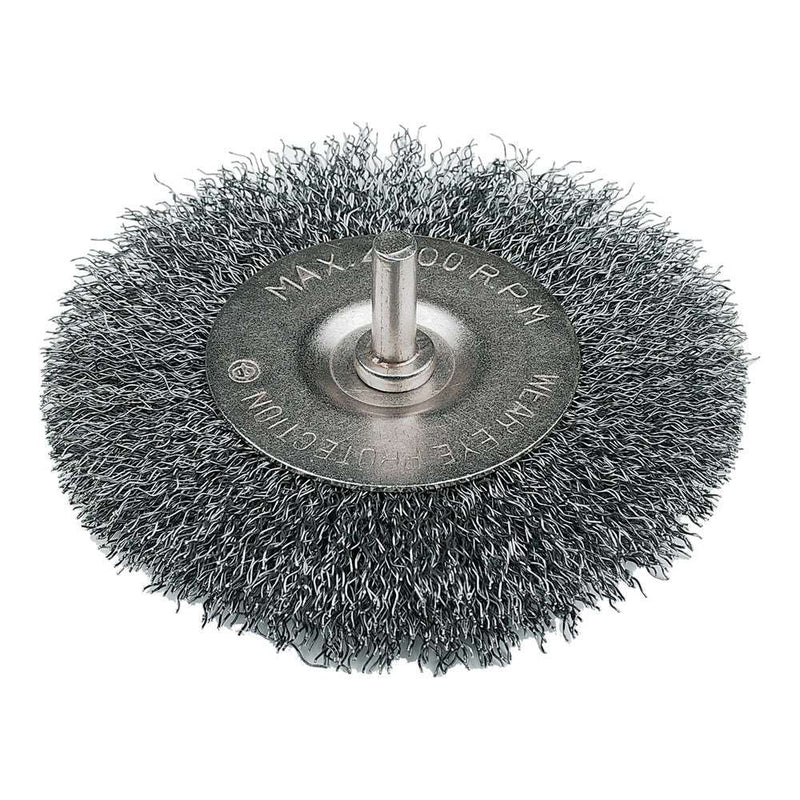 Silverline 100mm Rotary Steel Wire Wheel Brush Pb02 Rust Removal - Lifetime Warranty Silver