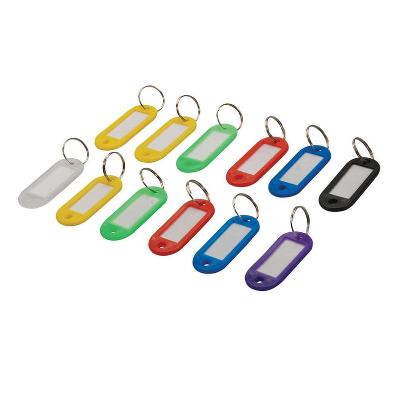 Silverline 12pk Assorted Coloured Key Id Tags 844160