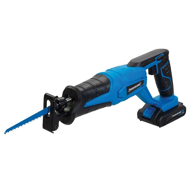 Silverline 18V Cordless Reciprocating Saw Reciprocating Saw 18V Cordless Electric with Battery Fast Charger & 11 Blades