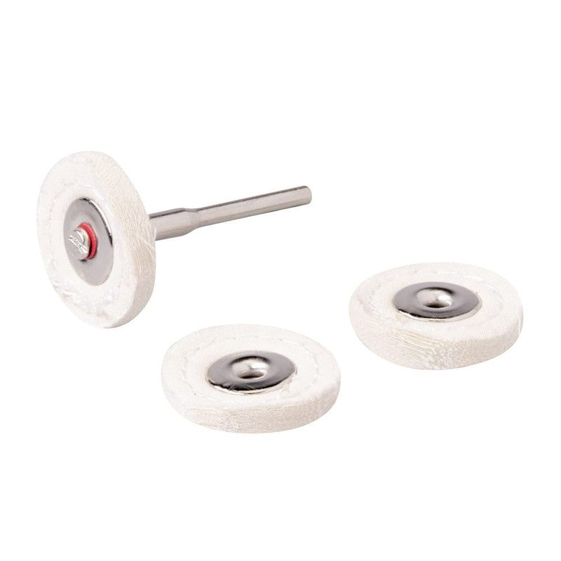 Silverline 25MM DIA ROTARY TOOL LOOSE LEAF BUFFING WHEEL KIT 4PCE CLEANING POLISHING 656616