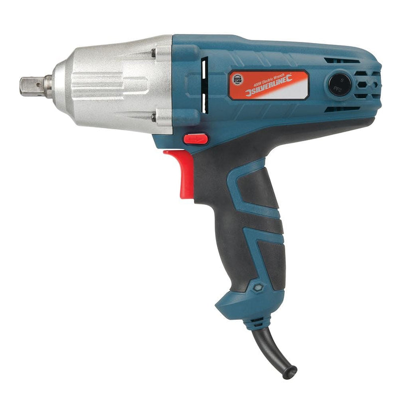 Silverline 400w Impact Wrench Driver - Electric Corded + 4 Sockets - 3 Year Warranty 593128