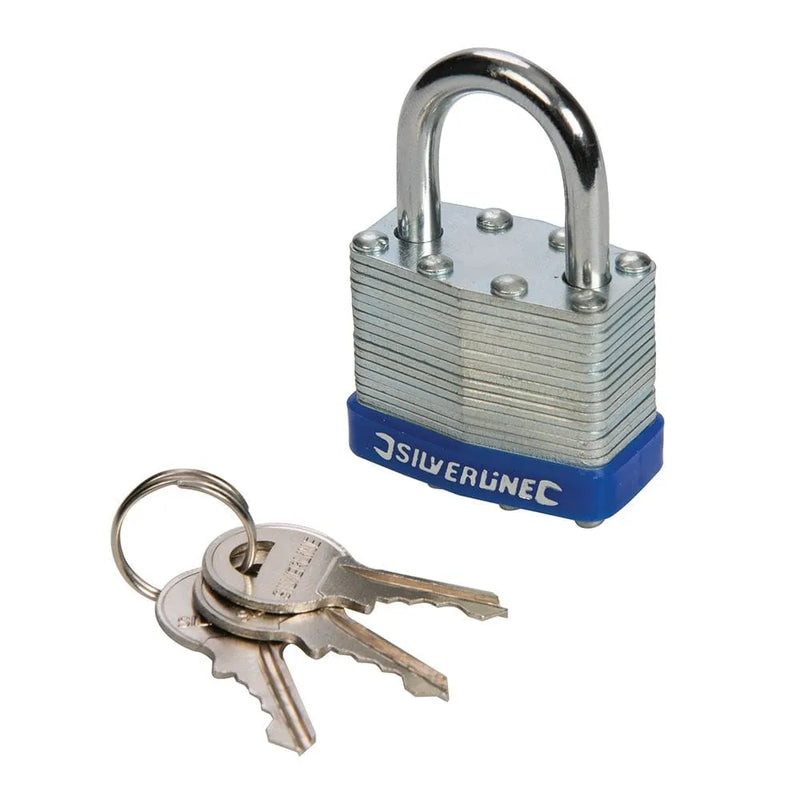 Silverline 50MM LAMINATED PADLOCK 704400 - lifetime warranty