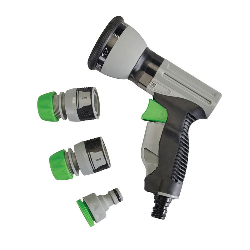 Silverline 5PCE SOFT-GRIP SPRAY GUN QUICK CONNECT SET 5PCE 829557