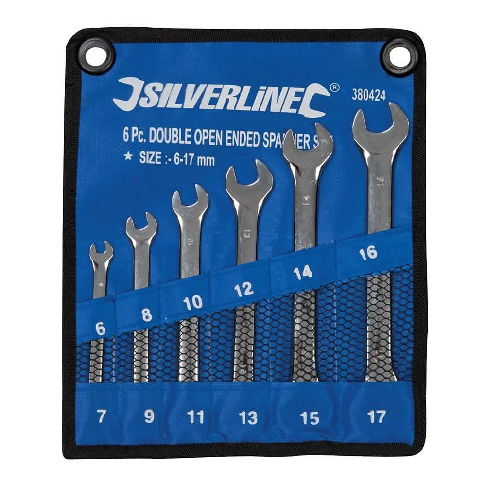 Silverline 6 - 17MM OPEN-ENDED SPANNER SET 6PCE 380424