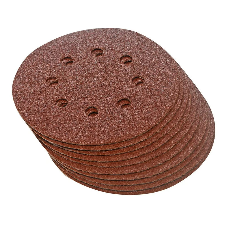 Silverline 60 GRIT HOOK & LOOP DISCS PUNCHED 125MM 10PK 647920