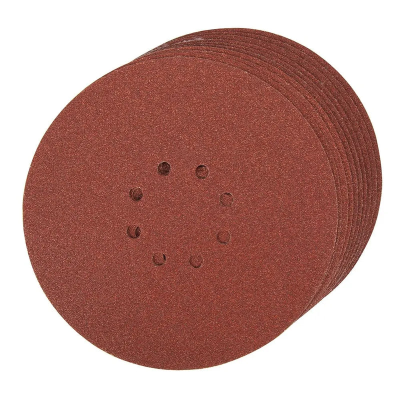 Silverline 60 GRIT HOOK & LOOP DISCS PUNCHED 225MM 10PK 274762