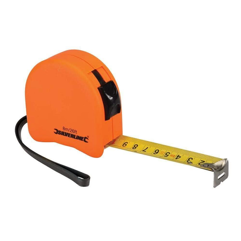 Silverline 8M X 25MM HI-VIS CONTOUR TAPE MT08