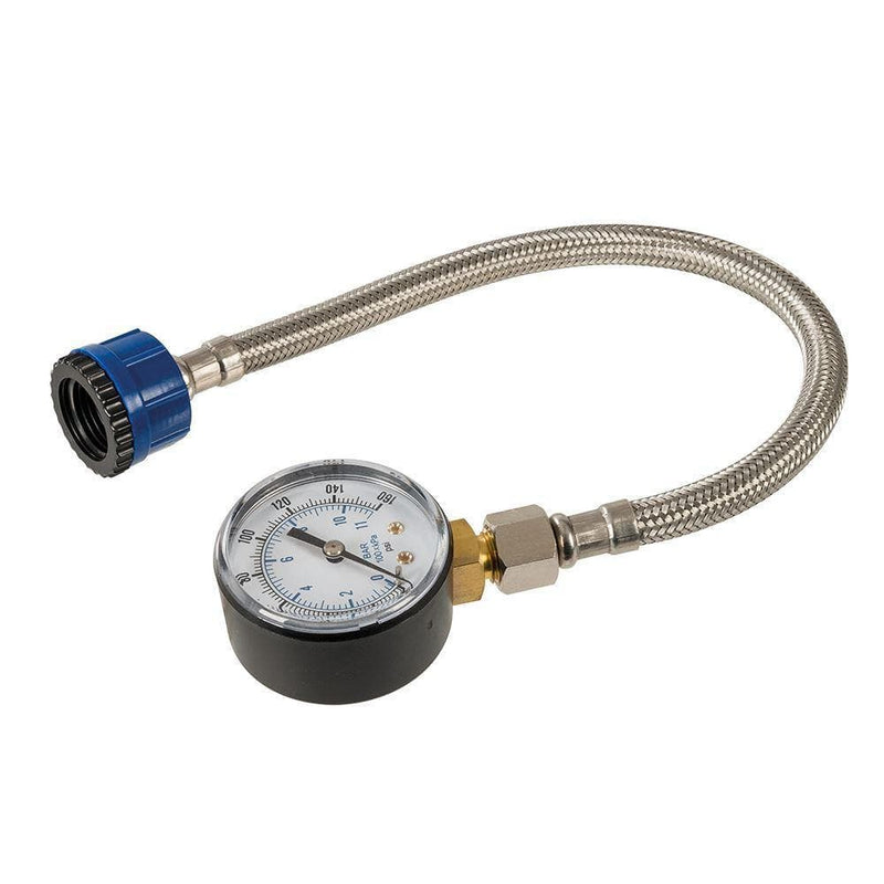 Silverline Mains Water Pressure Test Gauge -- 0BAR-11BAR (0-160PSI) Silverline 482913