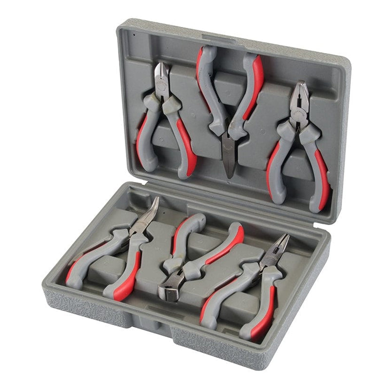 Silverline Mini Pliers Set + Storage Carry Case - 6pc -633889 - Lifetime Warranty