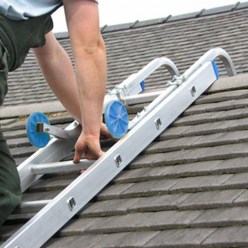 Silverline Roof Ladder Hook Kit Universal Roof Extension Ladder Hooks Kit C/w Wheels & Fixings Lifetime Warranty