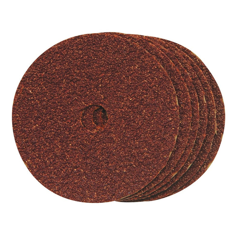 Silverline Sanding Discs 10pk - 60 Grit Fibre Sanding Discs 100mm x 16mm 228547