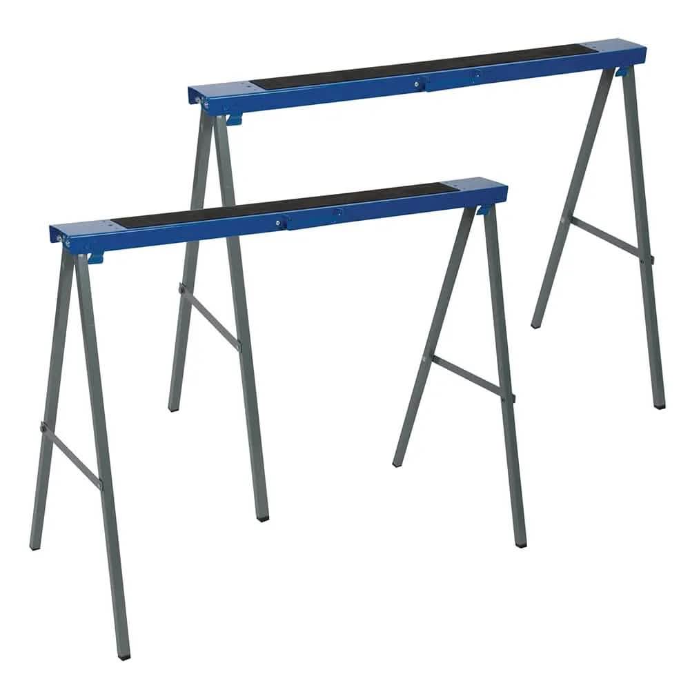 Silverline Saw Horse 125KG METAL SAW HORSE TWIN PACK 783160