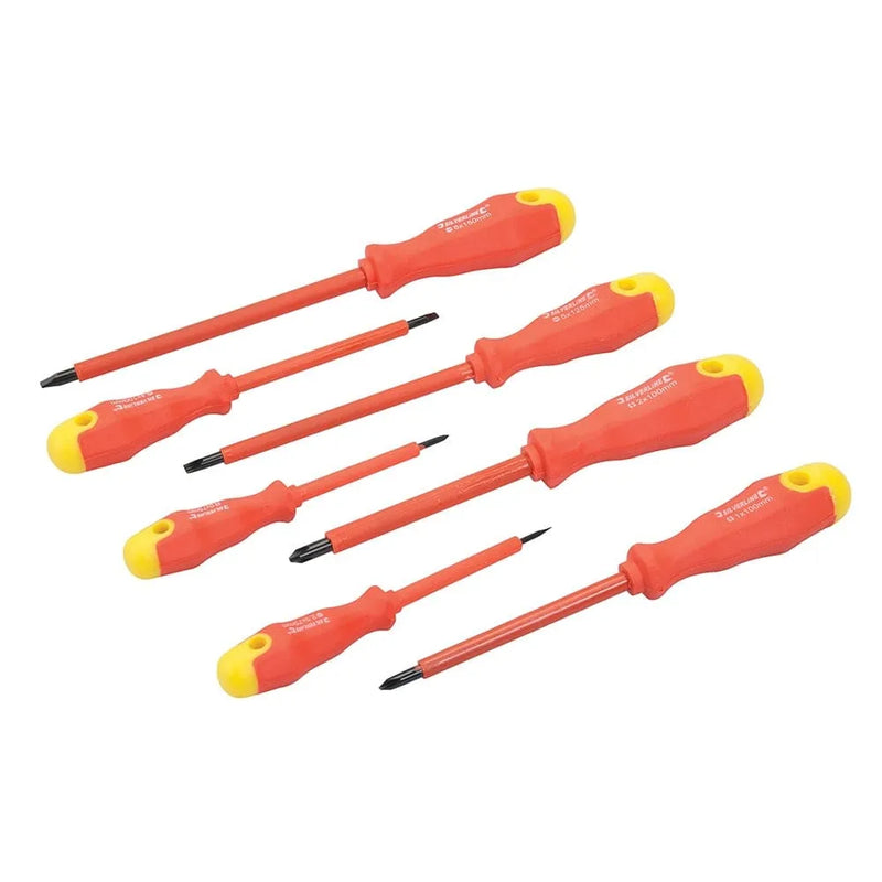 Silverline screwdrivers INSULATED SOFT-GRIP SCREWDRIVER SET 7PCE Silverline 993043