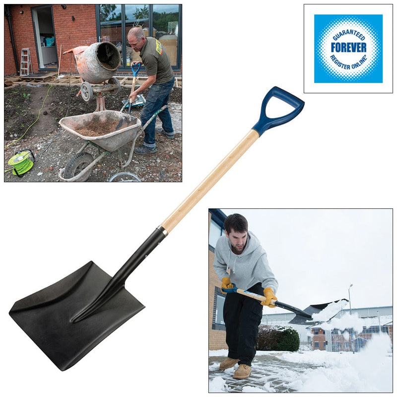 Silverline Shovels & Spades Shovel Gardening Builders Wooden Shaft Snow Spade 1100mm No.2 Silverline GT30