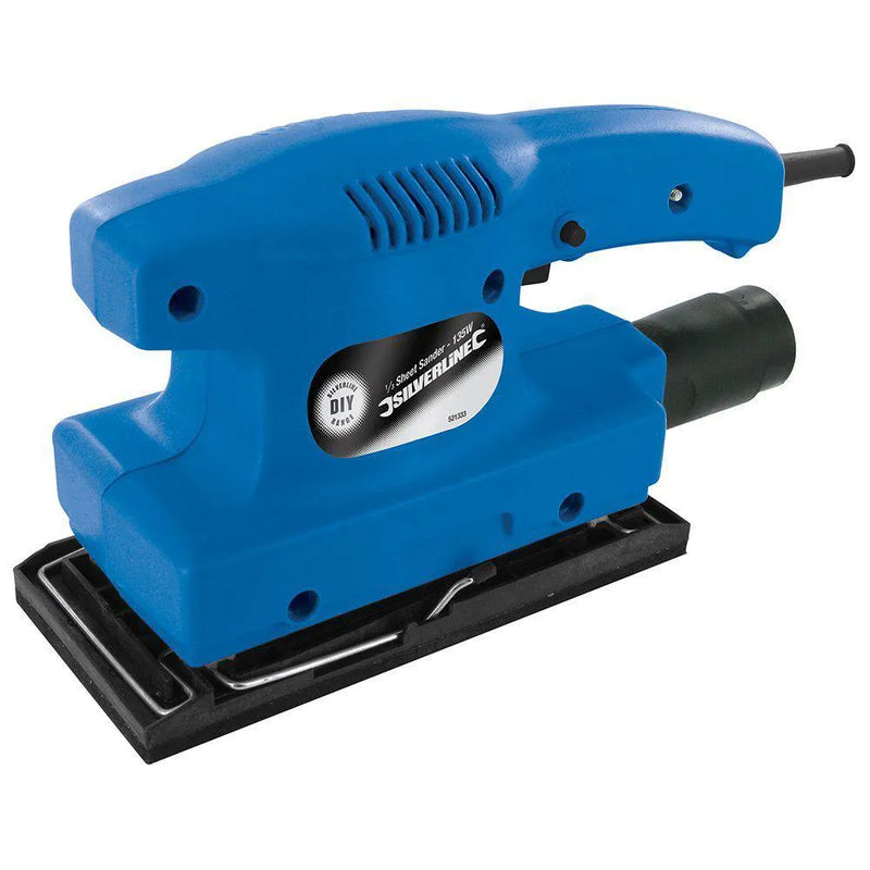 Silverline SILVERLINE 135W ELECTRIC 1/3 SHEET ORBITAL SANDER + 31 MIXED GRIT SANDING SHEETS