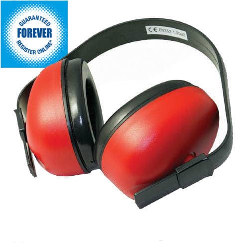 Silverline Silverline Ear Defenders Snr 27Db Comfortable Protection Safety Muffs Red 633815