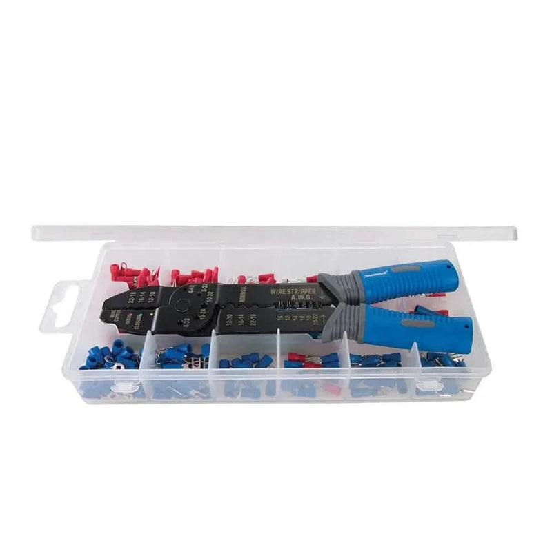 Silverline Terminal Crimper Kit 271Pc Electricians Crimping Tool & Crimper Set Silverline 457054 - Wire Terminal Kit