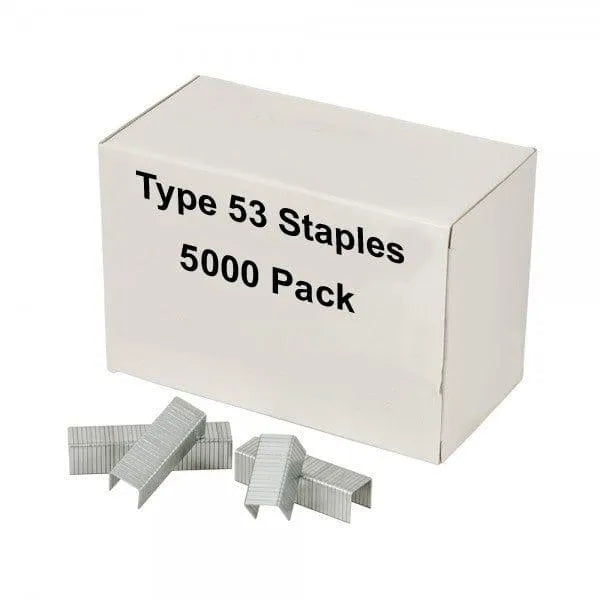 Silverline Type 53 Staples 5000pk Heavy Duty - Stanley TR Arrow JT21 Tacwise 8mm 10mm 14mm