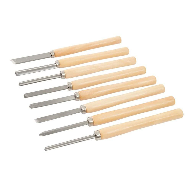 Silverline Wood Turning Chisel Set 8pce 303159 Silverline