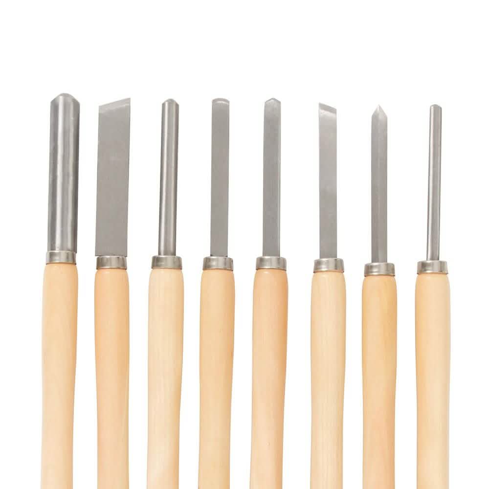 Silverline Wood Turning Chisel Set 8pce 303159 Silverline