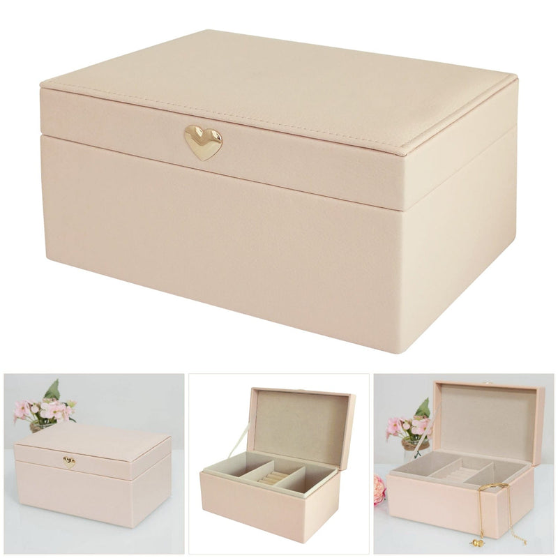 Sophia Jewellery Box GIRLS ESTELLA BABY PINK PU LEATHER JEWELLERY BOX JEWELRY & TRINKET STORAGE CASE