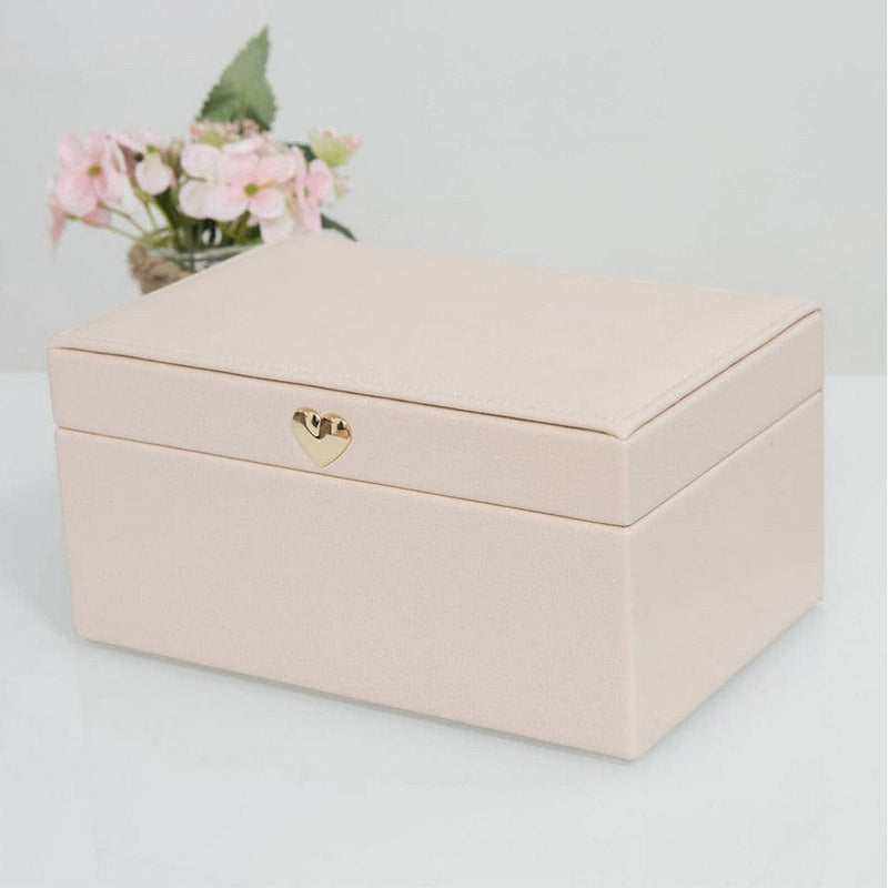 Sophia Jewellery Box GIRLS ESTELLA BABY PINK PU LEATHER JEWELLERY BOX JEWELRY & TRINKET STORAGE CASE