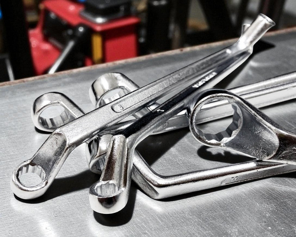 6pc Metric Ring Spanners Set Carbon Steel 6-17mm Bi-Hexagonal 12 Point Wrenches