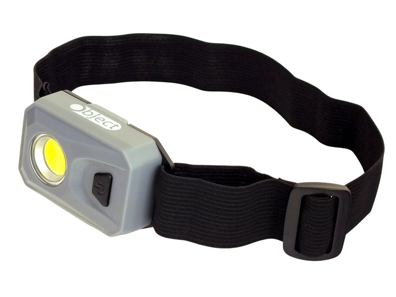Free 3W COB LED Head Torch Headlamp 200 Lumen Headtorch Batteries Included | Grey