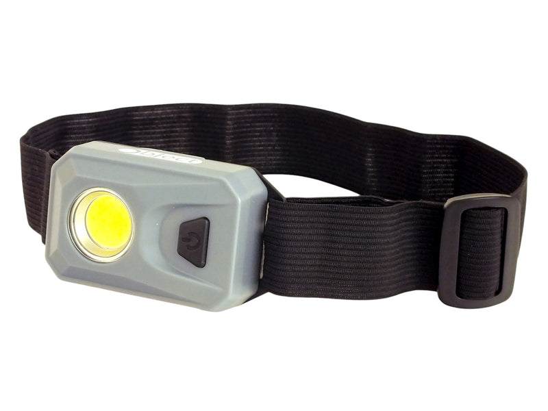 Free 3W COB LED Head Torch Headlamp 200 Lumen Headtorch Batteries Included | Grey