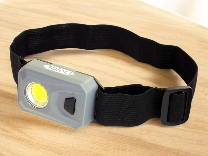 Free 3W COB LED Head Torch Headlamp 200 Lumen Headtorch Batteries Included | Grey