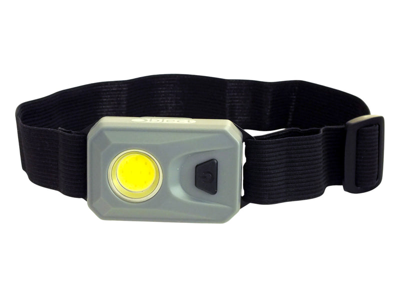 Free 3W COB LED Head Torch Headlamp 200 Lumen Headtorch Batteries Included | Grey