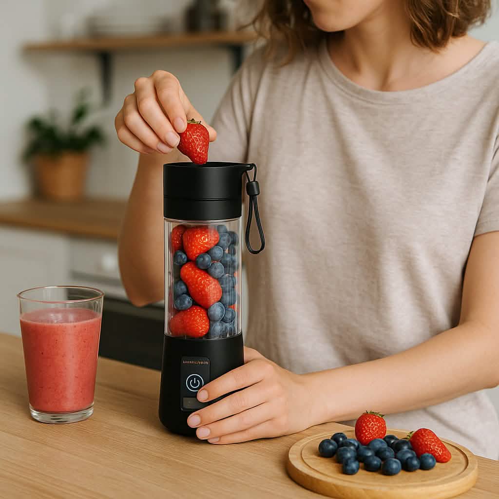 Portable Blender USB Rechargeable Juicer Fruit Smoothie Protein Shake Maker