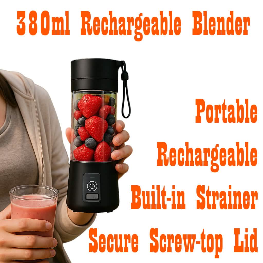 Portable Blender USB Rechargeable Juicer Fruit Smoothie Protein Shake Maker