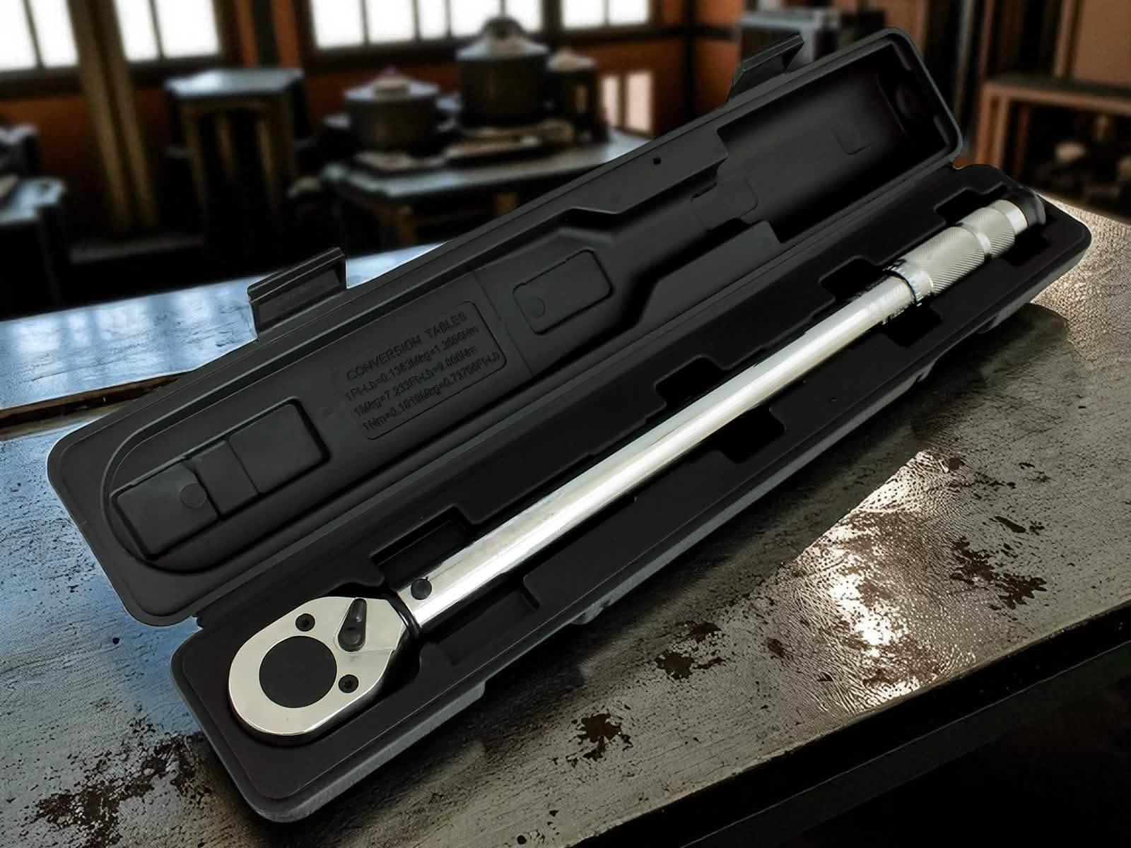 1/2" Dr. Torque Wrench Ratchet Action Micrometer Adjustment 42-210Nm | Calibration Certificate and Case