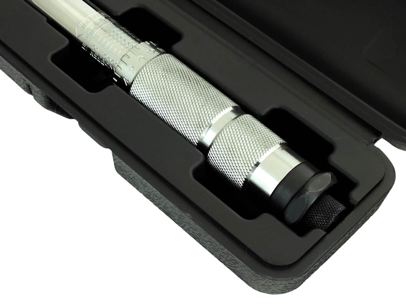 1/2" Dr. Torque Wrench Ratchet Action Micrometer Adjustment 42-210Nm | Calibration Certificate and Case
