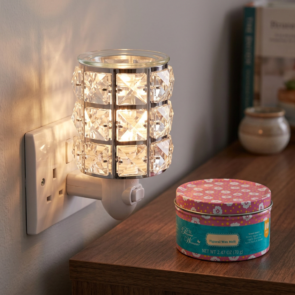 AR1584-WEB electric wax warmer with wax-melt tin, view 12